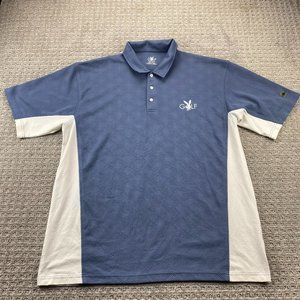 Playboy Golf Polo Shirt Men Extra Large XL Blue White Mesh Breathable Outdoor